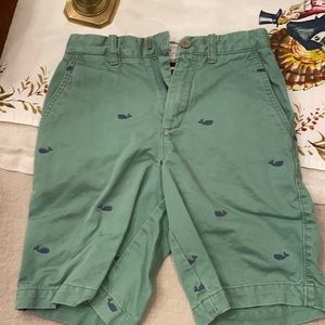 Crewcuts boys size 9 green and blue whale shorts